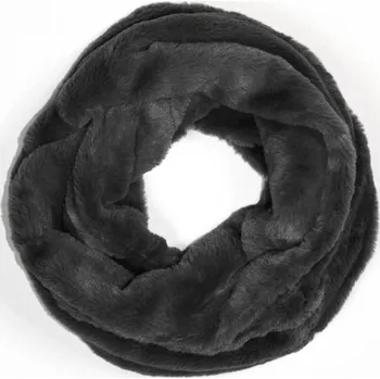 Šála Caine tunelová kožešinová šála tmavě šedá