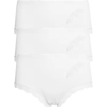 Kalhotky Danča bavlněné kalhotky s krajkou 9009 - 3bal XXL bílá