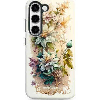 Pouzdro na mobilní telefon Odolný obal Mobiwear Elite Pro - Samsung Galaxy S23 - E014E Krémové květy (Odolné pouzdro, obal kryt Mobiwear Elite Pro - maximální ochrana mobilu, zesílené hrany, přesné výřezy, pohodlné držení, odolná grafika, kvalitní materiály)