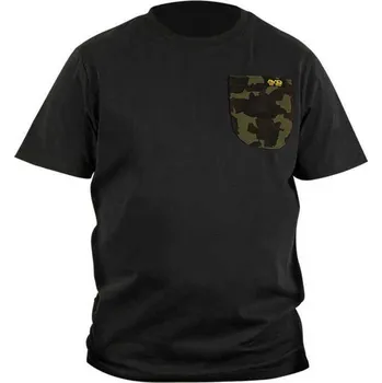 Pánské tričko Avid Carp tričko Cargo T-Shirt Black, vel. XL (Rybářské tričko s krátkým rukávem.)