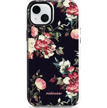 Pouzdro na mobilní telefon Odolný obal Mobiwear Elite Pro - Apple iPhone 15 Plus - ED11E Růže na černé (Odolné pouzdro, obal kryt Mobiwear Elite Pro - maximální ochrana mobilu, zesílené hrany, přesné výřezy, pohodlné držení, odolná grafika, kvalitní materiály)