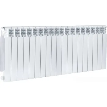 Radiátor Deskový HLINÍKOVÝ radiátor G500F 20-segmentový WHITE universální BOČNÍ (SADA)