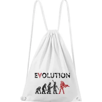 Městský batoh DOBRÝ TRIKO Bavlněný batoh Evoluce hrdinka Barva: Bílá