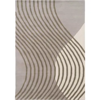 Koberec Fargotex Hnědý vlněný koberec Wave 200 x 300 cm