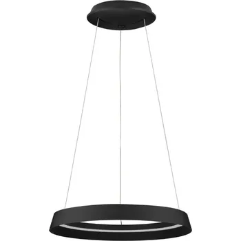 Černé kovové závěsné LED světlo Nova Luce Ormi 45 cm