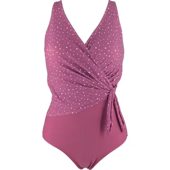 Dámské plavky Bohdana plavky vcelku puntíky WH85938 M růžová