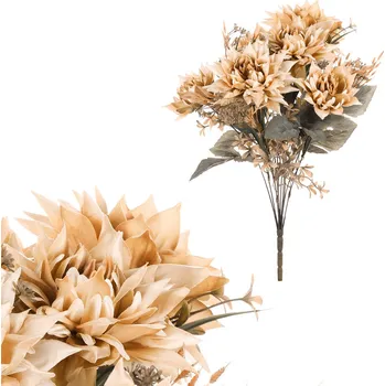 umělá květina Umělá kytice Jiřiny oranžová, 49 cm