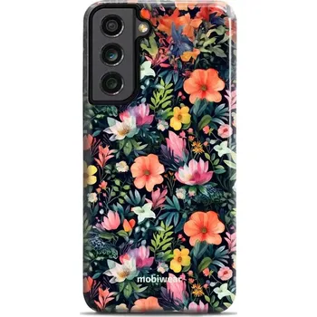 Pouzdro na mobilní telefon Odolný obal Mobiwear Elite Pro - Samsung Galaxy S21 FE - EP48E Pestré kvítky (Odolné pouzdro, obal kryt Mobiwear Elite Pro - maximální ochrana mobilu, zesílené hrany, přesné výřezy, pohodlné držení, odolná grafika, kvalitní materiály)