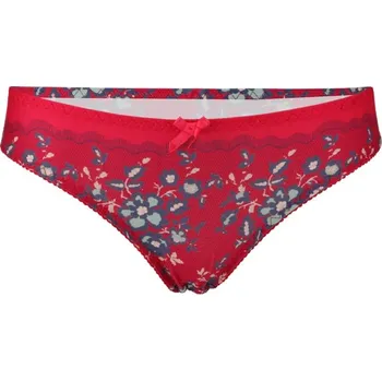 Kalhotky Květa dámské kalhotky s květinovým designem 2279 S červená