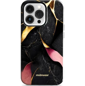 Pouzdro na mobilní telefon Odolný obal Mobiwear Elite Pro - Apple iPhone 13 Pro - EP35E Černý a zlatavý mramor (Odolné pouzdro, obal kryt Mobiwear Elite Pro - maximální ochrana mobilu, zesílené hrany, přesné výřezy, pohodlné držení, odolná grafika, kvalitní materiály)