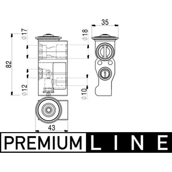 Ventil klimatizace Expanzní ventil, klimatizace AGB 50A1KZ-1