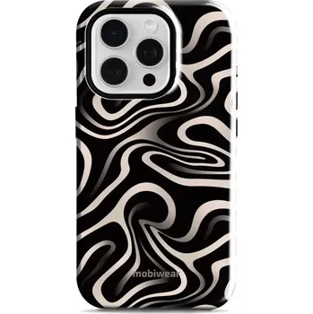 Pouzdro na mobilní telefon Odolný obal Mobiwear Elite Pro - Apple iPhone 15 Pro - EA68E Vlnky a linky (Odolné pouzdro, obal kryt Mobiwear Elite Pro - maximální ochrana mobilu, zesílené hrany, přesné výřezy, pohodlné držení, odolná grafika, kvalitní materiály)
