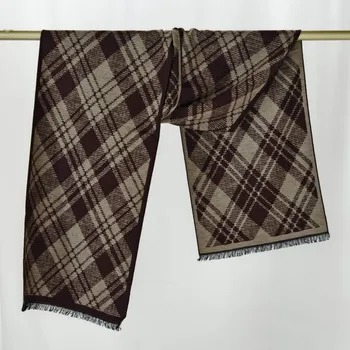 Šála Šála z česaného hedvábí hnědá klasika oboustranná, HEDVÁBNÝ SVĚT