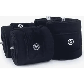 Koňské kamaše Bandáže PS OF SWEDEN Velvet Monogram, černé (AP 25 DOPRODEJ)
