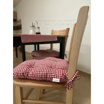 Dekorativní polštářek Podsedák kanafas červený 0,5 cm - 40 x 40 cm