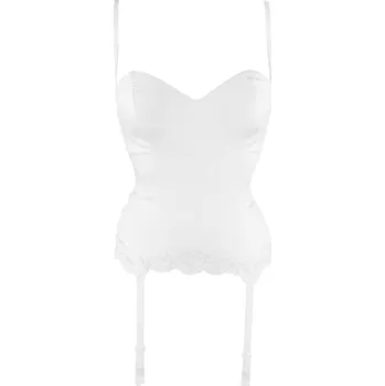 Body Beatrice dámský korzet s podvazky XS bílá