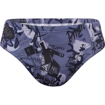 Pánské plavky Efrain pánské adamky slipové plavky ST0801 S šedomodrá