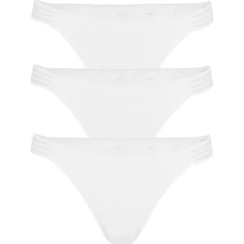 Kalhotky Erika jednobarevné kalhotky s pásky WNWC 82711- 3 bal XL bílá