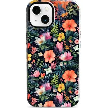 Pouzdro na mobilní telefon Odolný obal Mobiwear Elite Pro - Apple iPhone 13 - EP48E Pestré kvítky (Odolné pouzdro, obal kryt Mobiwear Elite Pro - maximální ochrana mobilu, zesílené hrany, přesné výřezy, pohodlné držení, odolná grafika, kvalitní materiály)