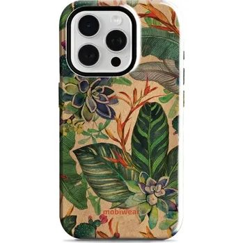 Pouzdro na mobilní telefon Odolný obal Mobiwear Elite Pro - Apple iPhone 15 Pro - EP05E Sukulenty (Odolné pouzdro, obal kryt Mobiwear Elite Pro - maximální ochrana mobilu, zesílené hrany, přesné výřezy, pohodlné držení, odolná grafika, kvalitní materiály)