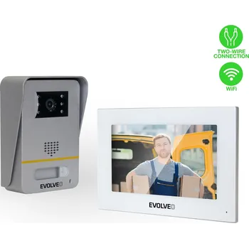 Domovní zvonek EVOLVEO DoorPhone AP1-2, drátový videotelefon s aplikací, bílý