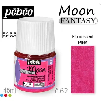 Speciální výtvarná barva Barva na Šperky MOON Fantasy Pébéo . barva č. 62 FLUORESCENT PINK. Balení 45ml.