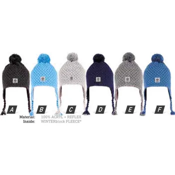 Čepice Capu 419 dětská pletená zimní čepice Barva: F - tmavě modrá, Velikost: UNI