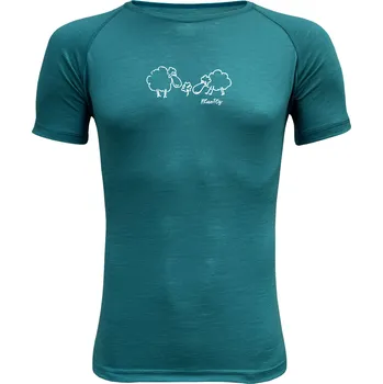 Pánské tričko Triko BLUE FLY Barva: Petrol-Sheep, Velikost: S