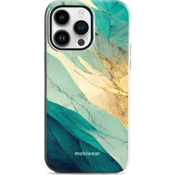 Pouzdro na mobilní telefon Odolný obal Mobiwear Elite Pro - Apple iPhone 14 Pro Max - EP37E Zlatavý a zelenkavý mramor (Odolné pouzdro, obal kryt Mobiwear Elite Pro - maximální ochrana mobilu, zesílené hrany, přesné výřezy, pohodlné držení, odolná grafika, kvalitní materiály)