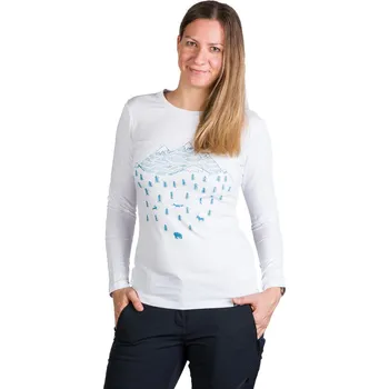 Dámské tričko Northfinder Dámské turistické triko z organické bavlny DEANN, bílá,