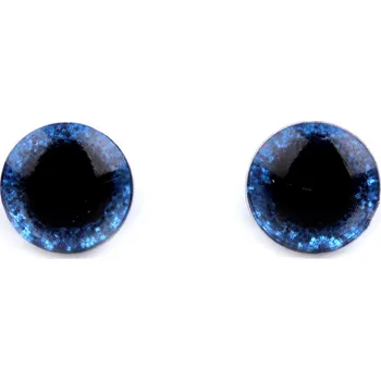 Bezpečnostní očka třpytivá modrá safírová 10mm (Bezpečnostní očka třpytivá modrá 10mm)