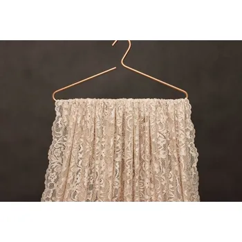 Krajka elastická nylon - Pudrová béžová