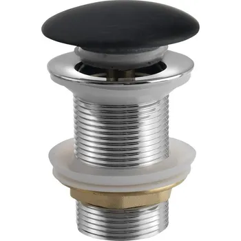 Sifon SAPHO BLOK umyvadlová výpust 5/4“, click-clack, zátka černý marquin, mat