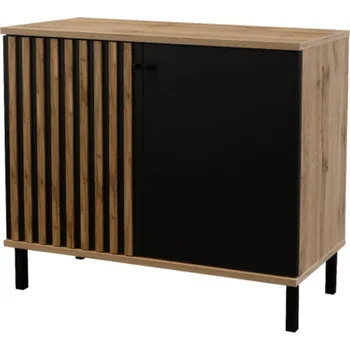 Komoda STO Komoda LONDON 2D, 100 cm Černá/Dub Votan