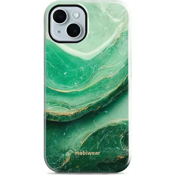 Pouzdro na mobilní telefon Odolný obal Mobiwear Elite Pro - Apple iPhone 14 - EP38E Zelený mramor (Odolné pouzdro, obal kryt Mobiwear Elite Pro - maximální ochrana mobilu, zesílené hrany, přesné výřezy, pohodlné držení, odolná grafika, kvalitní materiály)