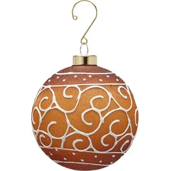 Vánoční ozdoba Vánoční skleněná ozdoba perníček se zdobením 1ks,10 cm - 3