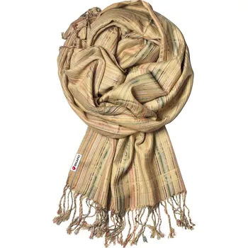 Šátek Dunaj velký obdélníkový šátek kávový béžová