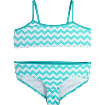 Dámské plavky Lindy dívčí pruhované bikiny 3-4 roky bílá