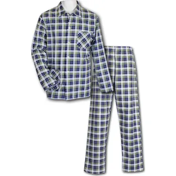 Pánské pyžamo LUIZ Pánské pyžamo na knoflíky -Flanelové- Jirka 137 Velikost: 54