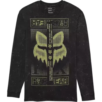 cyklistický dres FOX Cyklistické triko s dlouhým rukávem - THROTTLE LS - černá