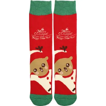 Pánské ponožky Virgina vánoční termo ponožky dámské perníček 39-42 červená