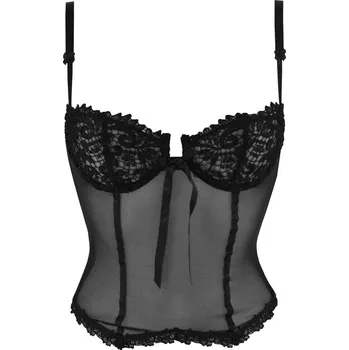 Podprsenka Etien Dark smyslný korzet krajka 940 90D černá
