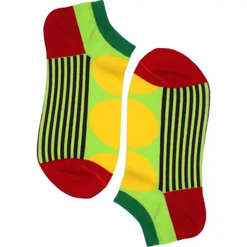 Crazy Dot kotníčkové bavlněné ponožky ECC2001 39-42 žlutá