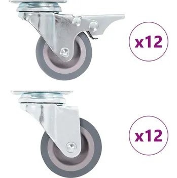 zvedák vidaXL 24 ks otočná kolečka 50 mm [277914]