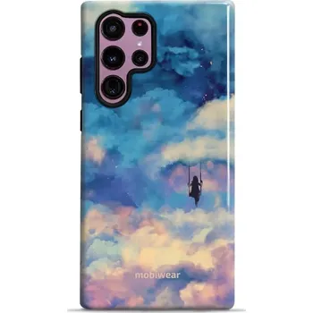 Pouzdro na mobilní telefon Odolný obal Mobiwear Elite Pro - Samsung Galaxy S22 Ultra - ER09E Dívka na houpačce v oblacích (Odolné pouzdro, obal kryt Mobiwear Elite Pro - maximální ochrana mobilu, zesílené hrany, přesné výřezy, pohodlné držení, odolná grafika, kvalitní materiály)