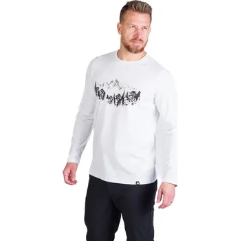 Northfinder Pánské turistické triko z organické bavlny STEWART, bílá, L