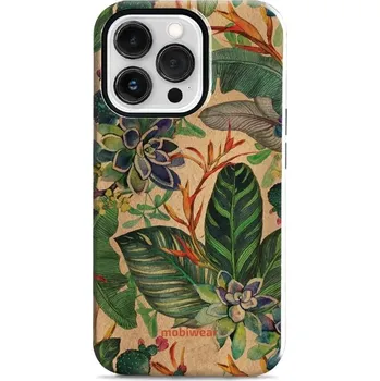 Pouzdro na mobilní telefon Odolný obal Mobiwear Elite Pro - Apple iPhone 13 Pro - EP05E Sukulenty (Odolné pouzdro, obal kryt Mobiwear Elite Pro - maximální ochrana mobilu, zesílené hrany, přesné výřezy, pohodlné držení, odolná grafika, kvalitní materiály)