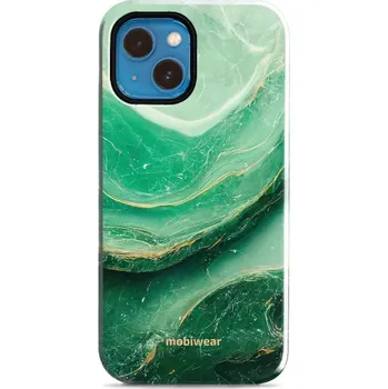 Pouzdro na mobilní telefon Odolný obal Mobiwear Elite Pro - Apple iPhone 13 Mini - EP38E Zelený mramor (Odolné pouzdro, obal kryt Mobiwear Elite Pro - maximální ochrana mobilu, zesílené hrany, přesné výřezy, pohodlné držení, odolná grafika, kvalitní materiály)