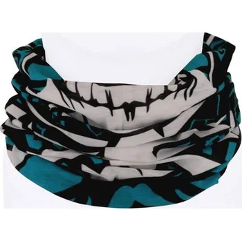 Šátek Crazy Skeleton - multifunkční šátek nákrčník petrolejová