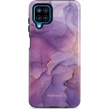 Pouzdro na mobilní telefon Odolný obal Mobiwear Elite Pro - Samsung Galaxy A12 / M12 - EP20E Fialový mramor (Odolné pouzdro, obal kryt Mobiwear Elite Pro - maximální ochrana mobilu, zesílené hrany, přesné výřezy, pohodlné držení, odolná grafika, kvalitní materiály)